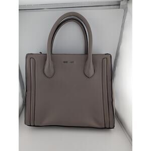 Nine West Taupe Beige Faux Leather Purse Structured Handbag Tote Bag 9x11"